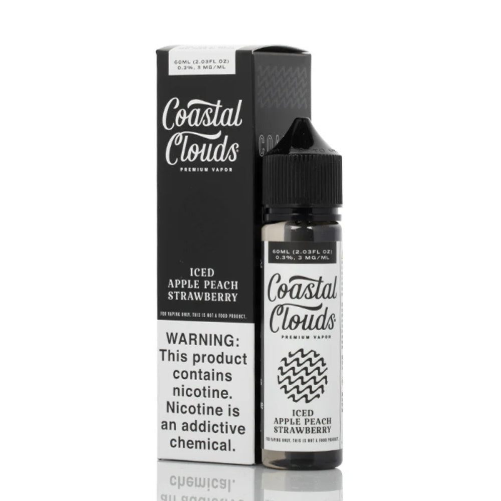 COASTAL CLOUDS ICED APPLE PEACH STRAWBERRY 60ML