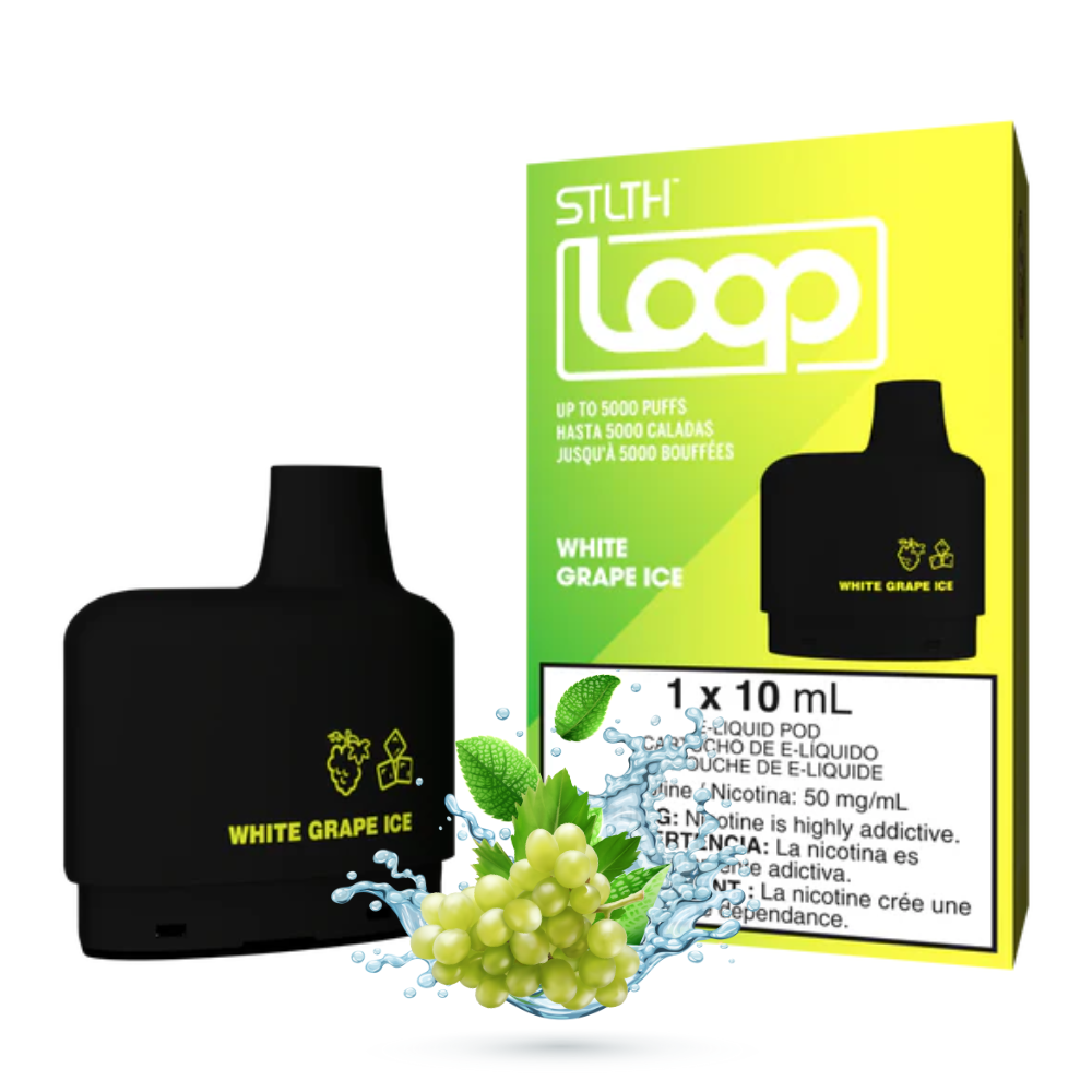 STLTH LOOP 5K CARTUCHO WHITE GRAPE ICE