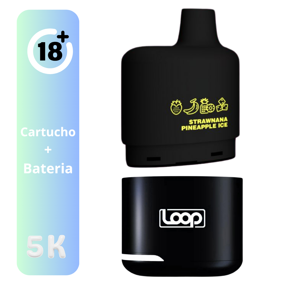 STLTH LOOP 5K KIT STRAWNANA PINEAPPLE VAPE DESECHABLE