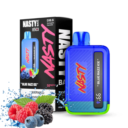 NASTY BAR DX8.5i - 8500 PUFFS BLUE RAZZ ICE
