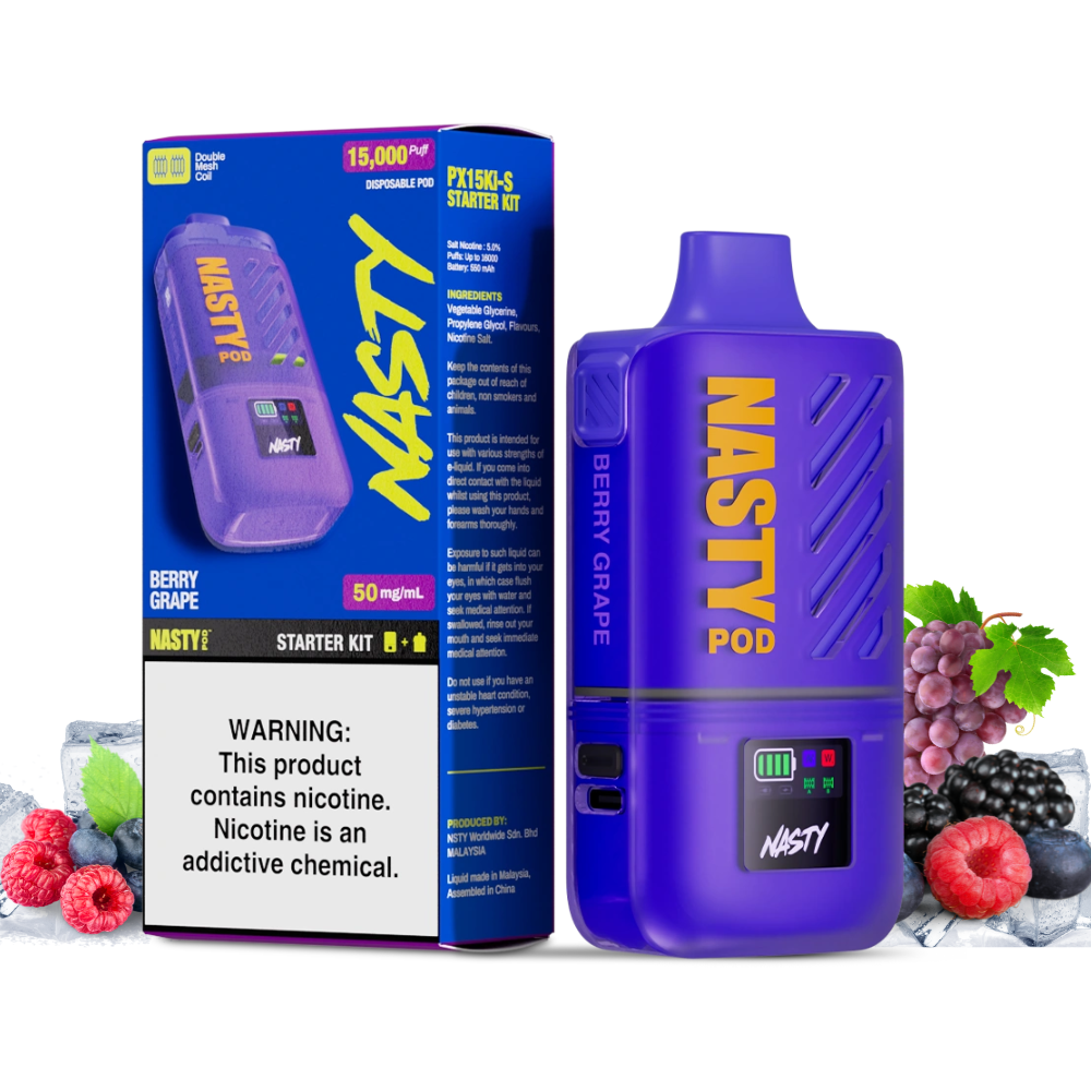 NASTY STARTER KIT PX15KI-S | BERRY GRAPE 15000 PUFFS