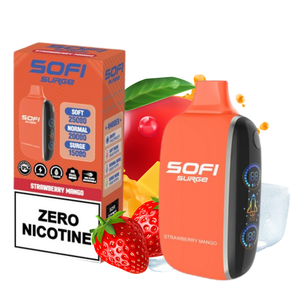 SOFI SRAWBERRY MANGO - 25000 PUFFS | VAPE DESECHABLE SIN NICOTINA