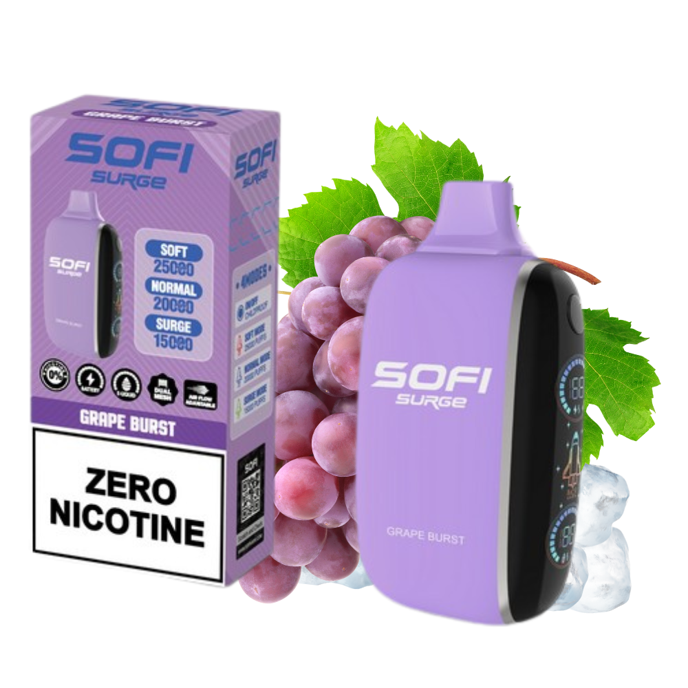 SOFI GRAPE BURST - 25000 PUFFS | VAPE DESECHABLE SIN NICOTINA