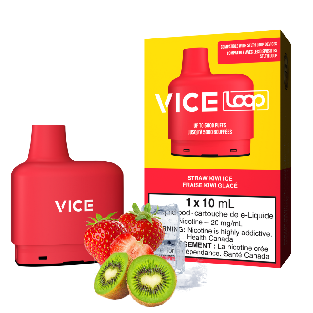 STLTH VICE LOOP 5K CARTUCHO STRAW KIWI ICE
