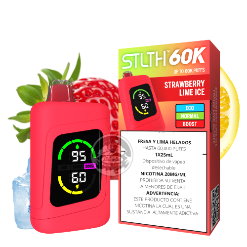 STLTH 60K VAPE DESECHABLE | STRAWBERRY LIME ICE