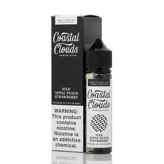 COASTAL CLOUDS ICED APPLE PEACH STRAWBERRY 60ML
