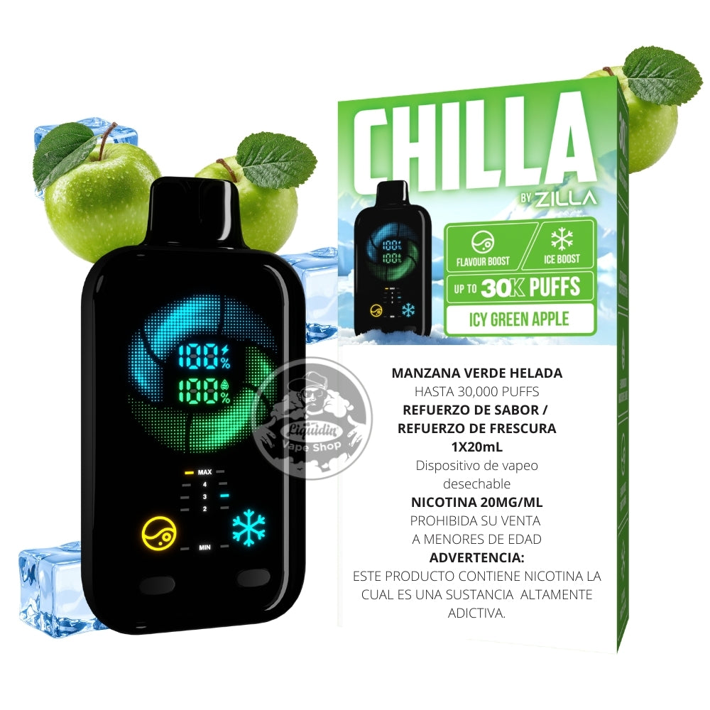 CHILLA BY ZILLA 30K | ICY GREEN APPLE