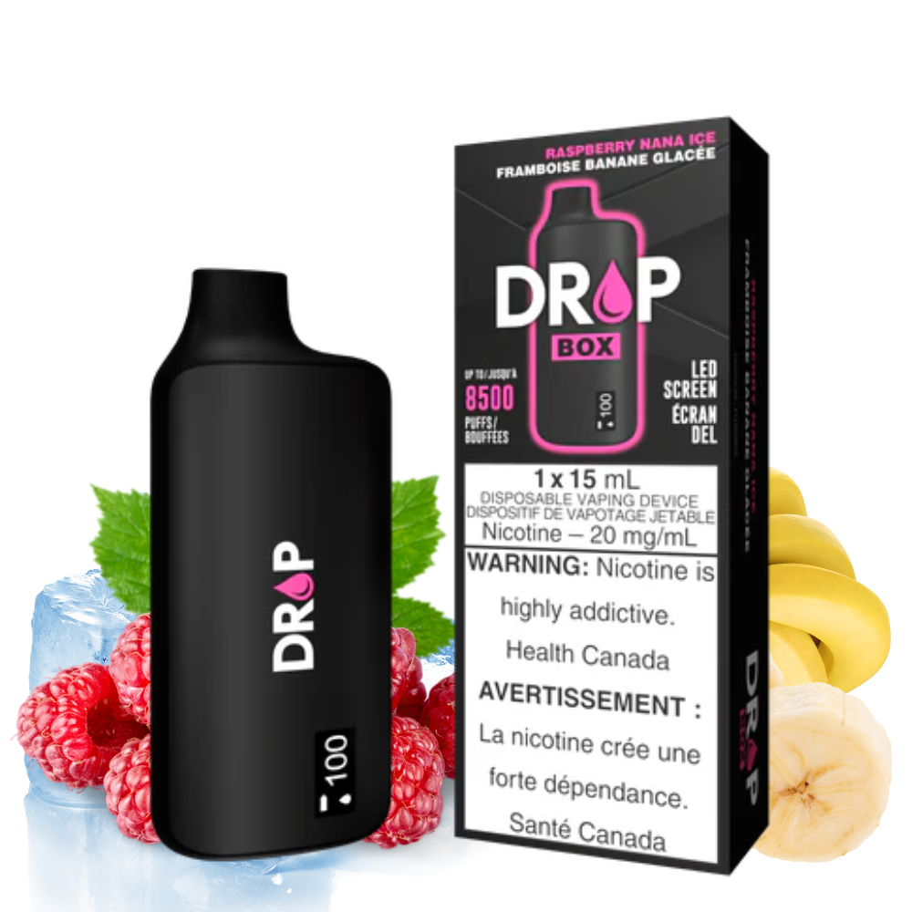 DROP BOX 8500 PUFFS RASPBERRY NANA ICE