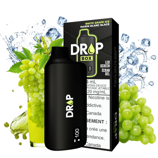DROP BOX 8500 PUFFS WHITE GRAPE ICE