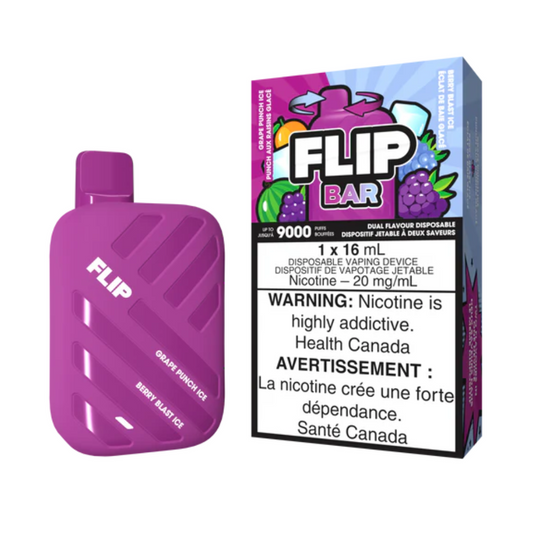 STLTH FLIP BAR 9K | GRAPE PUNCH ICE AND BERRY BLAST ICE
