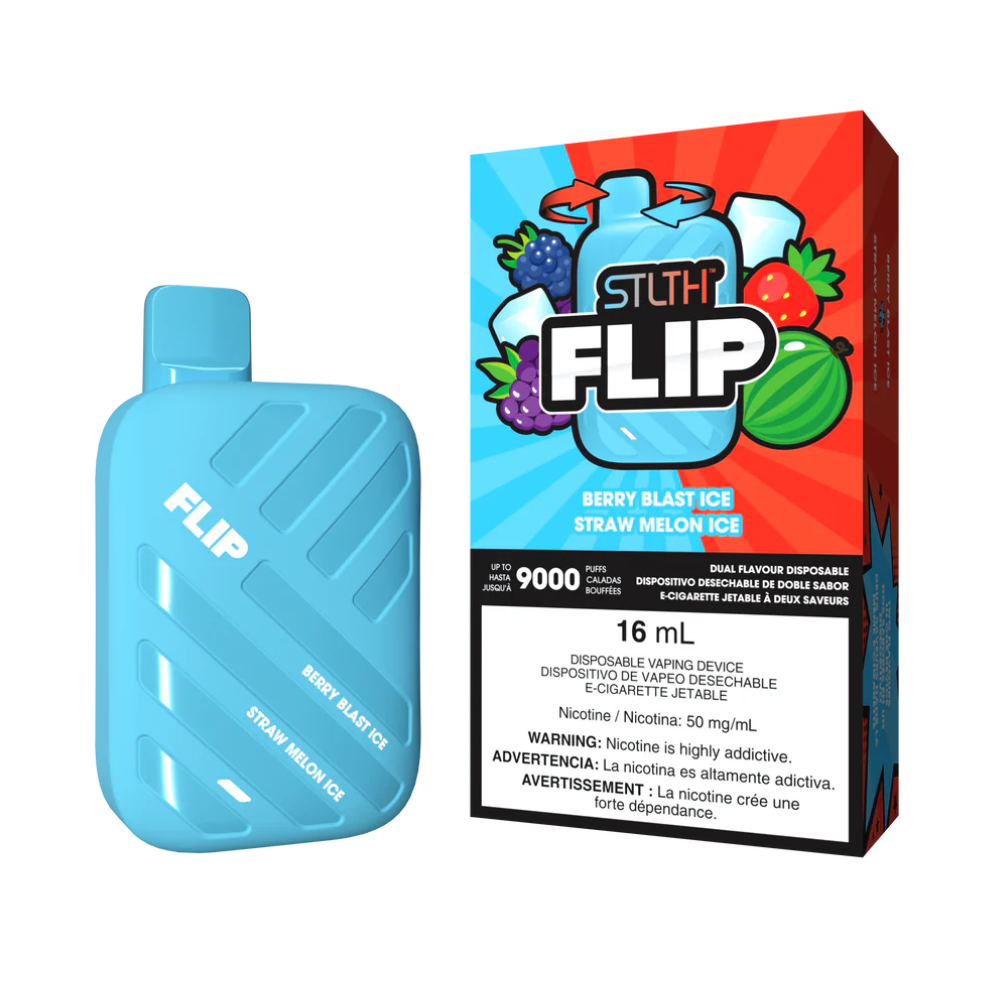 STLTH FLIP BAR 9K BERRY BLAST ICE AND STRAW MELON ICE