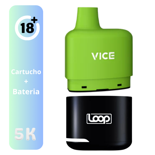 STLTH LOOP  5K KIT GREEN BURST VICE VAPE DESECHABLE