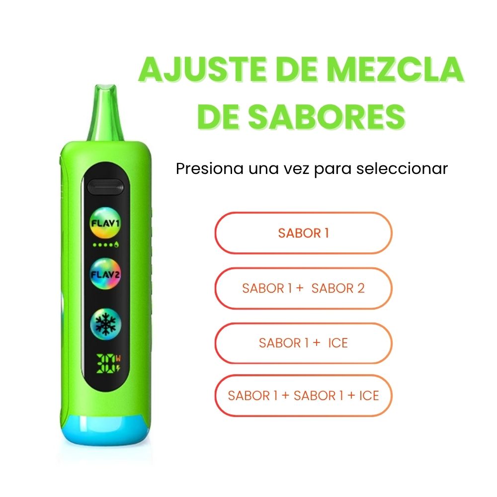 MIXO 40K GREEN APPLE RED APPLE ICE | VAPE DESECHABLE