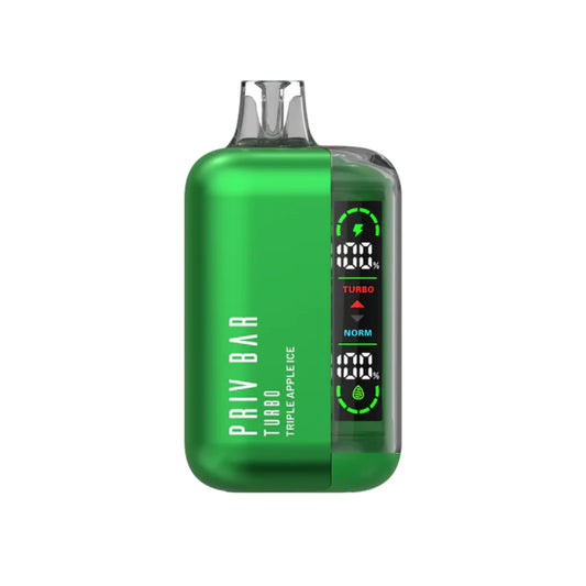TRIPLE APPLE ICE PRIV BAR TURBO 15K VAPE DESECHABLE