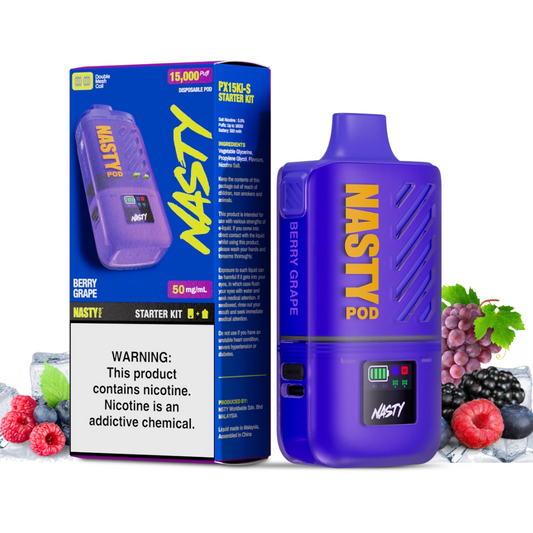 NASTY STARTER KIT PX15KI-S | BERRY GRAPE 15000 PUFFS