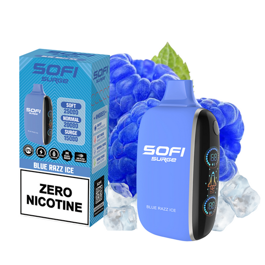 SOFI BLUE RAZZ ICE - 25000 PUFFS | VAPE DESECHABLE SIN NICOTINA