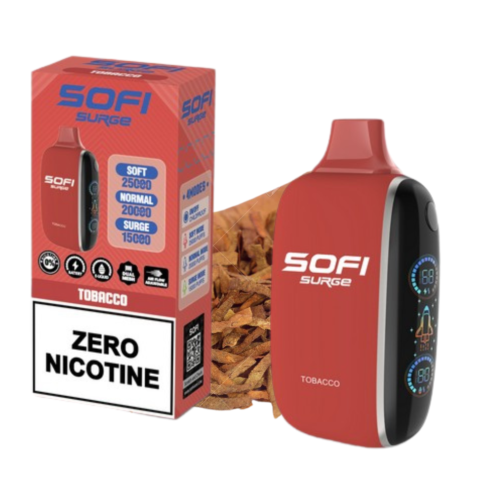 SOFI TOBACCO - 25000 PUFFS | VAPE DESECHABLE SIN NICOTINA