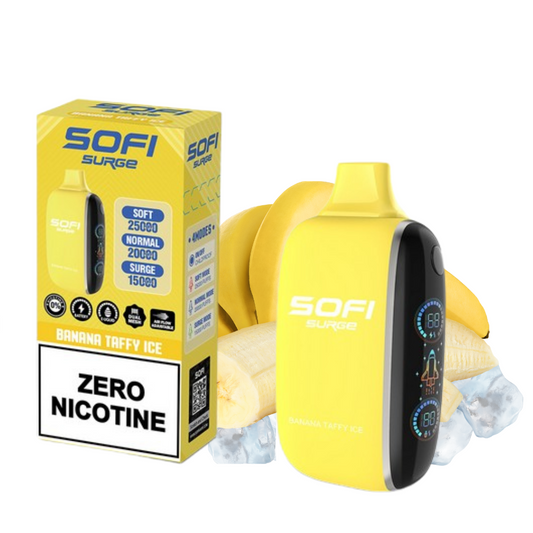 SOFI BANANA TAFFY ICE - 25000 PUFFS | VAPE DESECHABLE SIN NICOTINA