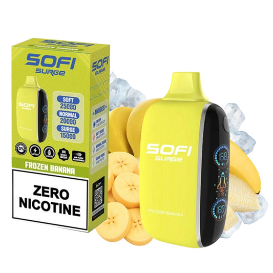 SOFI FROZEN BANANA - 25000 PUFFS | VAPE DESECHABLE SIN NICOTINA