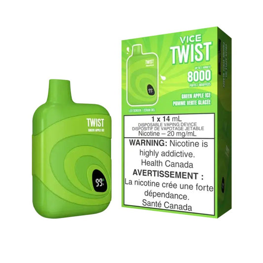 VICE TWIST GREEN APPLE ICE 8K – VAPE DESECHABLE
