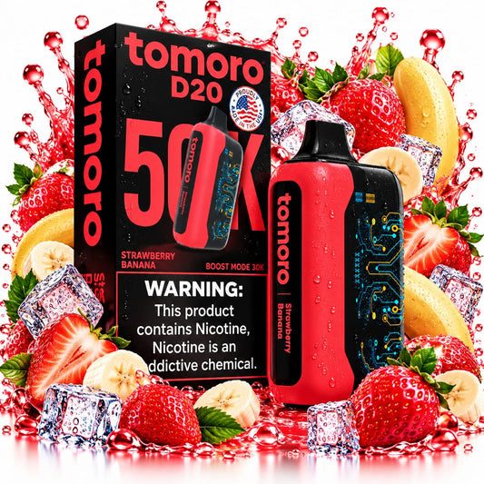 VAPE TOMORO D20 | STRAWBERRY BANANA 50K