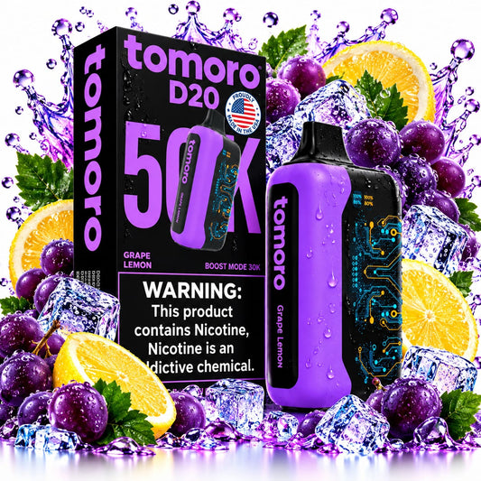 VAPE TOMORO D20 | GRAPE LEMON 50K